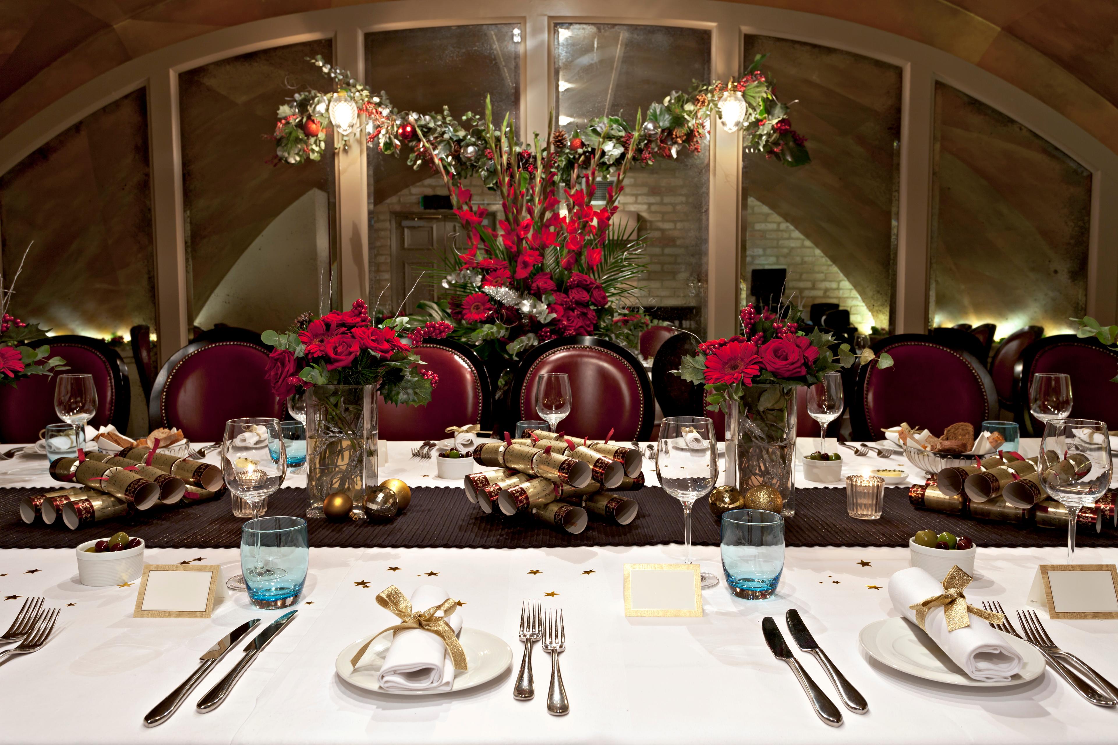 Tuttons Private Hire vault decorated for Christmas